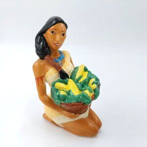 Disney Pocahontas Figurine Holding Corn Basket Collectible Bank Enesco VTG